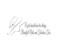Wall Window Decal Sticker Nail Salon Quote Nails Nail Art Polish Manicure Pedicure Beauty-S-30x63cm-Black