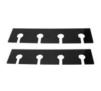 Wall Wine Rack, Wine Glass Holder 2Pcs Space Saving Under Cabinet Stemware Hanging Rack Wine Glass Rack Wall Mounted Acrylic Wine Glass Holder for 8 Stemmed Glasses (Black)