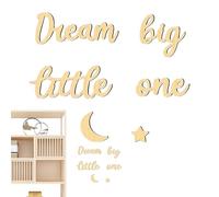 Wall Wooden Letter - Wooden Script Wall Art | Big Dream Walls Sign for Children's Room | Home Gallery Art | Safe Baby Room Decoration for Thanksgiving | Wood Walls Script Baby Rooms Decoration