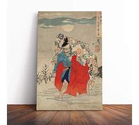 Wall Yoshitoshi Taiso Vintage Japanese Oriental Art (5) Canvas Print | Gallery Wrapped 30mm Frame Wall Art | 30x20 inches | Ready to Hang | Asian Picture | Living Room Bedroom Lounge Office