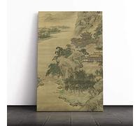 Wall Yuan Yao Oriental Art Canvas Print | Gallery Wrapped 30mm Frame Wall Art | 30x20 inches | Ready to Hang | Contemporary Picture | Living Room Bedroom Lounge Office