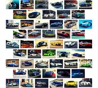 wall67 Car Wall Collage Kit for Wall Art Prints, 50pcs 4x6 inch Supercar Posters for Boys Room, Dorm Room Decor