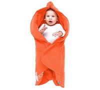 Wallaboo Baby Blanket Fleur, For Pram, Moses Basket, Crib, Car Seat, Travel, Supersoft 100% Cotton, Newborn to 10 months, Exclusive Flower shape 85 x 85 cm, 34" x 34"inch, Colour: Orange