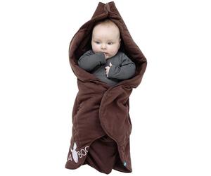 Wallaboo Baby Blanket Fleur, Supersoft 100% Cotton, For Pram, Moses Basket or Crib and Travel, Chocolat