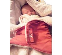 Wallaboo Baby Blanket Nore, for Pram, Moses Basket, Crib & Car Seat, Newborn & up, 85 x 85cm, 34" x 34", red