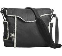 Wallaboo Nappy Changing Bag, Stylish & Durable Faux Suede, Included Changing Pad, Bottle Case, Accessory Pouch, Black