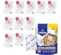 Wallaby 400cc Oxygen Absorbers - 100 Count - for Long Term Food Storage & Survival, Mylar Bags, Canning, Harvest Right Freeze Dryer, Dehydrated, and Preserved Foods - FDA Food Safe 400cc