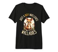 Wallaby Boy Lover Just A Boy Who Loves My Wallaby Premium T-Shirt
