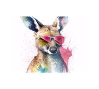 Wallaby In Pink Glasses Chopping Board Warren Reed - Designer Multi One Size