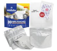 Wallaby MRE Mylar Bag Bundle - 30x (7.5 Mil - 6.5" x 8.5