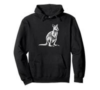 Wallaby Vintage Wildlife Animal Nature Design Graphic Pullover Hoodie