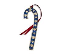Wallace 2024 Gold Plated and Enameled Candy Cane Ornament 44th Edition