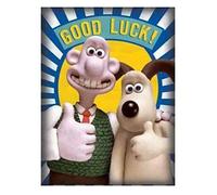 Wallace and Gromit Male/Female Good Luck Card from The Aardman Animations Range - Thumbs Up - Greeting Card for Him/for Her
