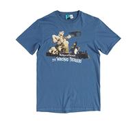 Wallace and Gromit The Wrong Trousers Train Scene Indigo Blue T Shirt