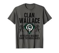 Wallace Clan Scottish Name Coat Of Arms Tartan Family Party T-Shirt