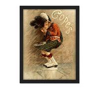 Wallace Cope's Tobacco Kilted Scot Scotland Vintage Advert Large Framed Art Print Poster Wall Decor 18x24 in