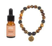 Wallace & Green Confidence Lava Bracelet with Aromatherapy Oil | Anxiety Gifts for Women, Crystal Bracelet, Anxiety Bracelet, Healing Bracelet for Women, Aromatherapy Gift for Women - Stress Relief