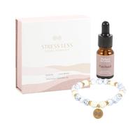 Something Different Stress Less Howlite Crystal Essential Oil Bracelet, White