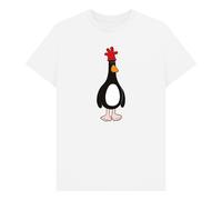 Wallace & Gromit Feathers McGraw Evil Genius White T-Shirt | Size: 2XL Wallace & Gromit White 2XL