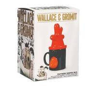 Mug Shaped wLid Boxed 340ml Wallace Gromit Feathers PAPERBACK 5055453403781