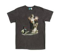 Wallace & Gromit Men's Feathers McGraw T-Shirt in Black | Size: Medium Wallace & Gromit Black M