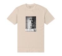 Wallace & Gromit Men's Photograph T-Shirt in Light Sand | Size: Medium Wallace & Gromit Light Sand M