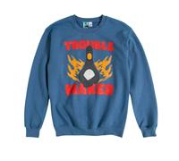 Wallace & Gromit Men's Trouble Maker Feathers McGraw Sweatshirt in Blue | Size: Medium Wallace & Gromit Blue M