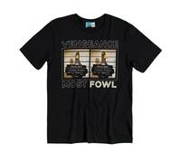 Wallace & Gromit Men's Vengeance Most Fowl Feathers McGraw Mugshot T-Shirt in Black | Size: Medium Wallace & Gromit Black M