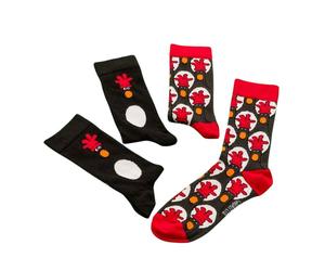 Wallace & Gromit Women's Feathers McGraw Crew Socks Pack of 2 in Black | Size: 4-8 Wallace & Gromit Black 4-8