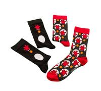 Wallace & Gromit Women's Feathers McGraw Crew Socks Pack of 2 in Black | Size: 9-10 Wallace & Gromit Black 9-10