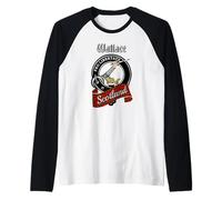 Wallace Scottish Clan Badge & Tartan Raglan Baseball Tee