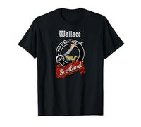 Wallace Scottish Clan Badge & Tartan T-Shirt