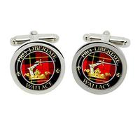 Wallace Scottish Clan Cufflinks in Chrome Box