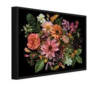 WallArena - Canvas Pictures with Frame Flowers Colourful 40 x 30 cm