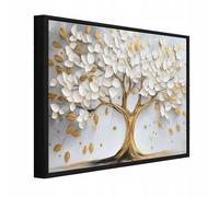 Wallarena Framed Canvas Wall Art Abstract Large Home Decor Artwork Living Room Bedroom 120X80 Cm