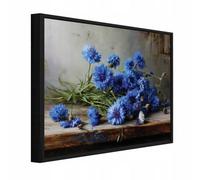 Wallarena Framed Canvas Wall Art Flowers Large Home Decor Artwork Living Room Bedroom 100X70 Cm