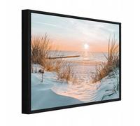 Wallarena Framed Canvas Wall Art Sea Large Home Decor Artwork Living Room Bedroom 120X80 Cm