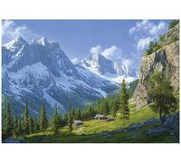 Wallarena Photo Wallpaper 3D Nature Mountains Bedroom Non-Woven Wall Mural Modern 300X210 Cm