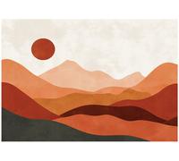 Wallarena Photo Wallpaper Art Deco Mountains Non-Woven Wall Mural Modern 250X175 Cm