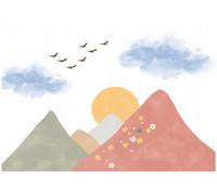 Wallarena Photo Wallpaper Children Kids Mountains Non-Woven Wall Mural Modern 300X210 Cm
