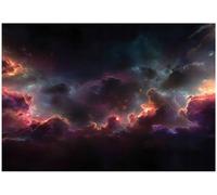 Wallarena Photo Wallpaper Children Kids Space Clouds Non-Woven Wall Mural Modern 300X210 Cm