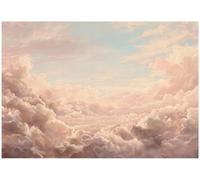 Wallarena Photo Wallpaper Clouds Sky Beige Boho Non-Woven Wall Mural Modern 400X280 Cm