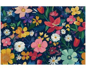 Wallarena Photo Wallpaper Flowers Colourful Non-Woven Wall Mural Modern 350X250 Cm