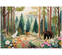 Wallarena Photo Wallpaper Forest For Kids Children Non-Woven Wall Mural Modern 250X175 Cm