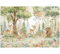 Wallarena Photo Wallpaper Forest For Kids Children Non-Woven Wall Mural Modern 300X210 Cm