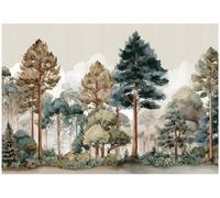 Wallarena Photo Wallpaper Forest Trees Non-Woven Wall Mural Modern 400X280 Cm