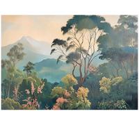 Wallarena Photo Wallpaper Green Jungle Forest Non-Woven Wall Mural Modern 400X280 Cm