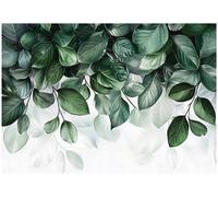 Wallarena Photo Wallpaper Green Leaves Nature Non-Woven Wall Mural Modern 400X280 Cm