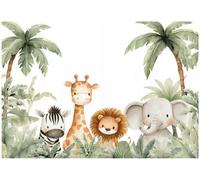 Wallarena Photo Wallpaper Jungle Animals For Kids Children Non-Woven Wall Mural Modern 300X210 Cm