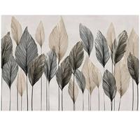 Wallarena Photo Wallpaper Leaves 3D Bedroom Non-Woven Wall Mural Modern 300X210 Cm